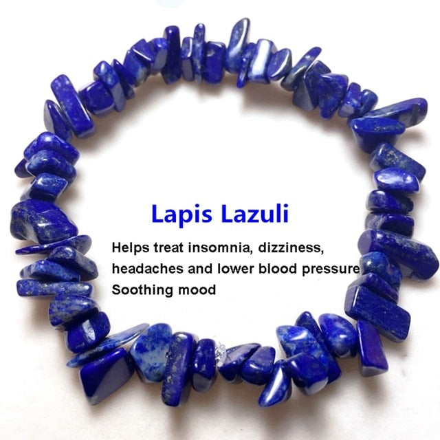 Hot Irregular Natural Crystals Chakras Stone Bracelet