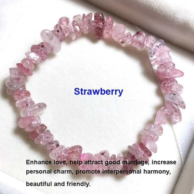 Hot Irregular Natural Crystals Chakras Stone Bracelet