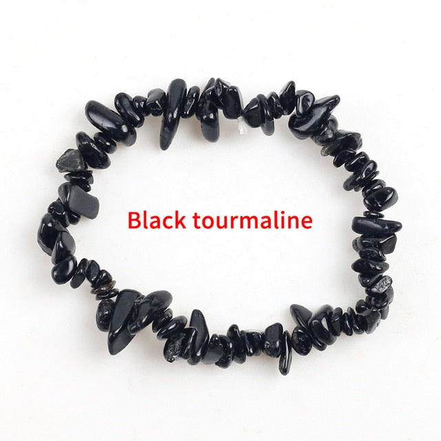 Hot Irregular Natural Crystals Chakras Stone Bracelet