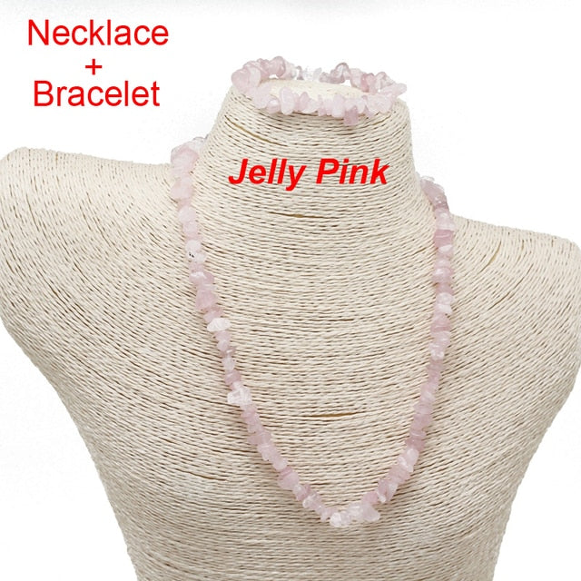 Hot Irregular Natural Crystals Chakras Stone Bracelet