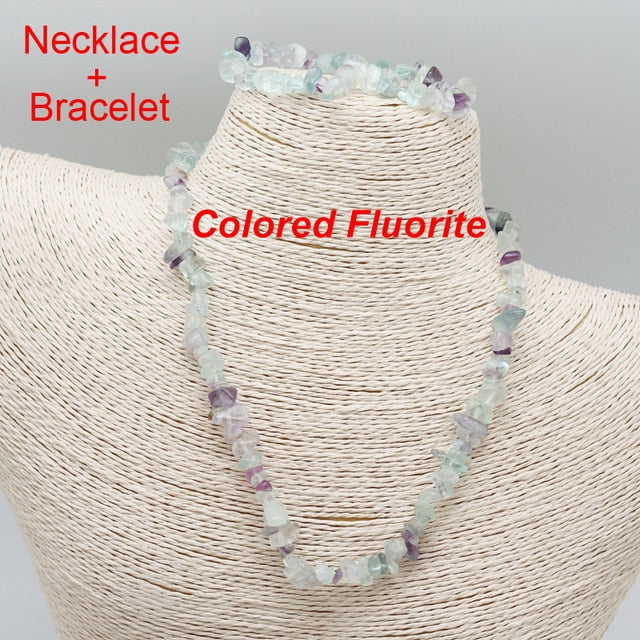 Hot Irregular Natural Crystals Chakras Stone Bracelet