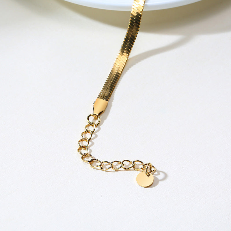 Bohemian  Girls Gold Color Herringbone Link Bracelet