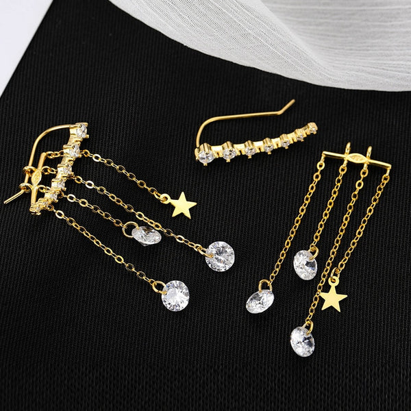 Fashion Temperament Star Tassel Drop Earrings