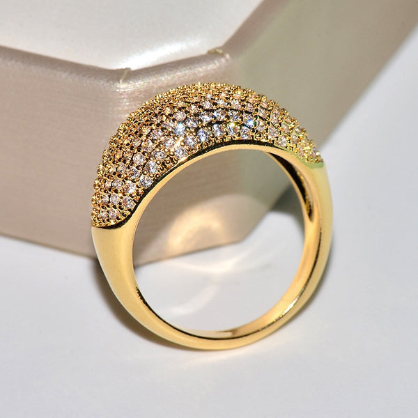 Anillos de oro de 18 quilates para mujer con diamantes de lujo