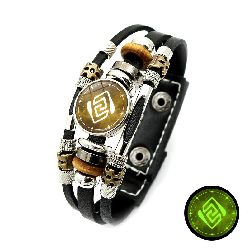 Snap Button Bracelet Men Luminous Game Eye Bracelet