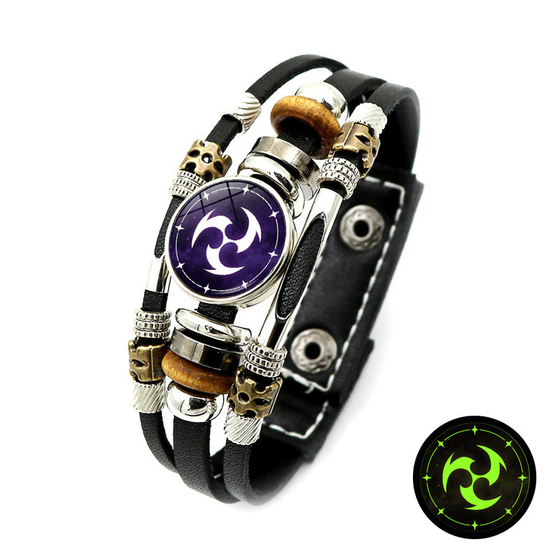Snap Button Bracelet Men Luminous Game Eye Bracelet
