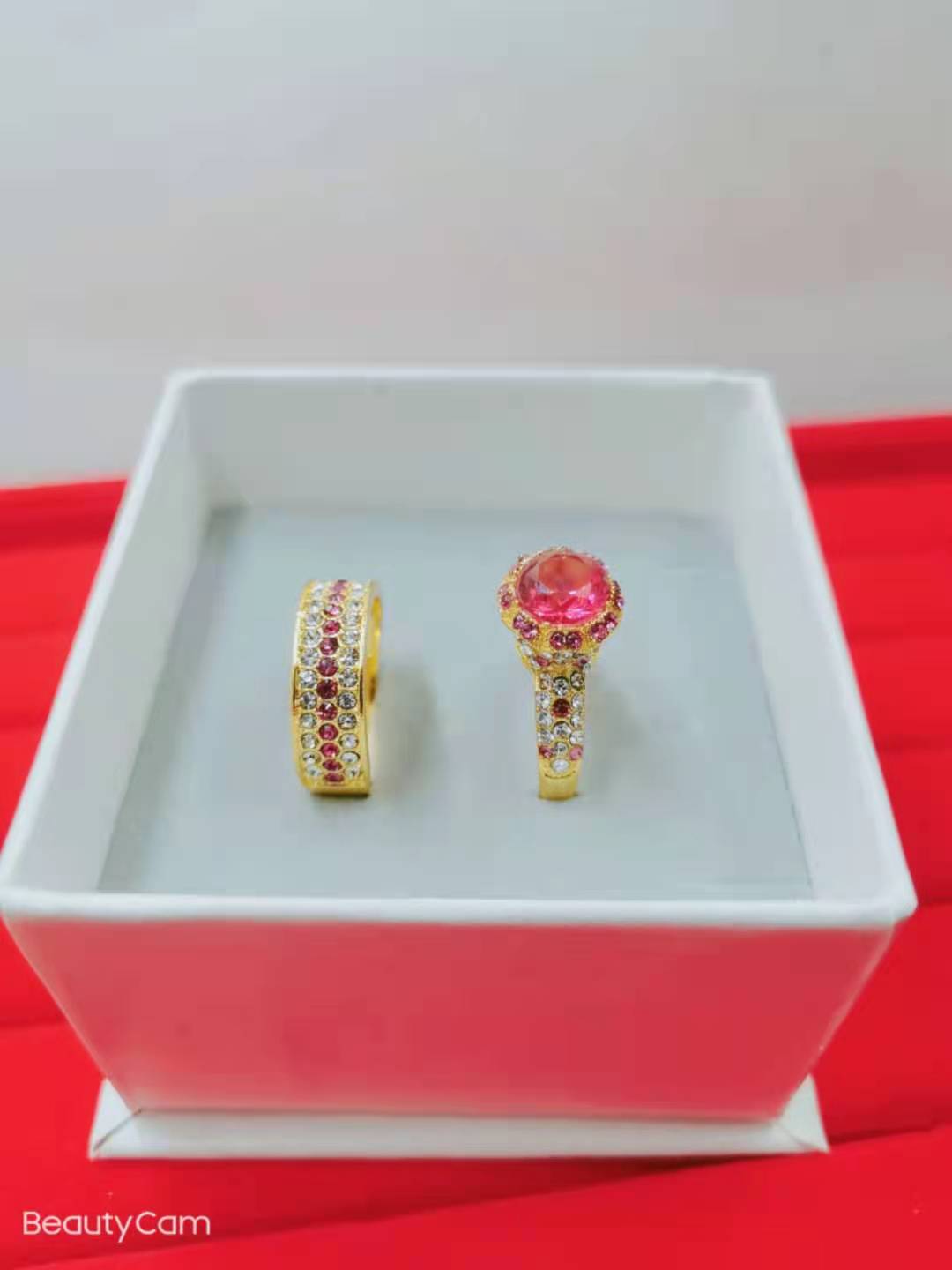 Temperament Crystal Cubic Zirconia Rings Set