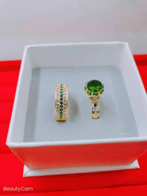 Temperament Crystal Cubic Zirconia Rings Set