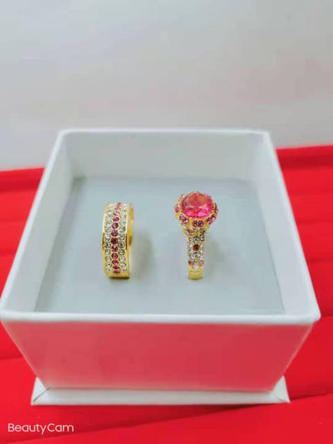 Temperament Crystal Cubic Zirconia Rings Set
