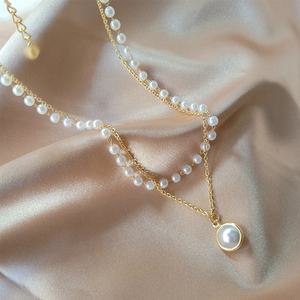 New Fashion Kpop Pearl Choker Necklace