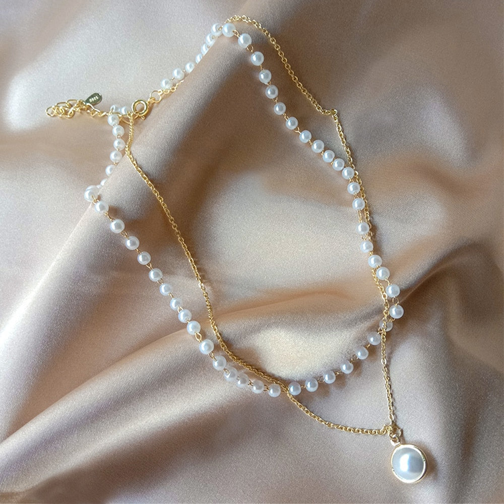 New Fashion Kpop Pearl Choker Necklace