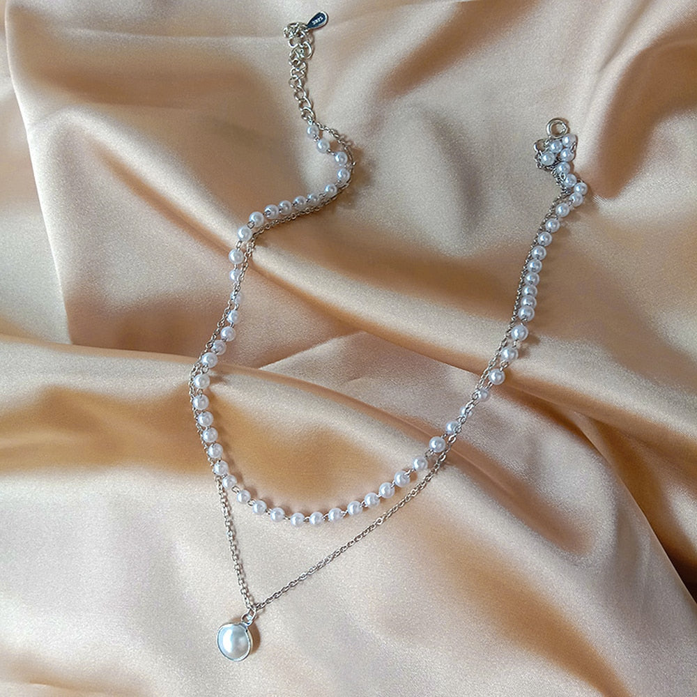New Fashion Kpop Pearl Choker Necklace