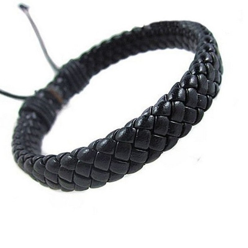 Leather Bracelet Cuff Rope Can Be Adjusted