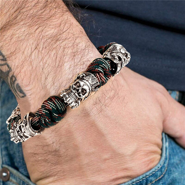 Pulseras de capitán pirata vikingo punk