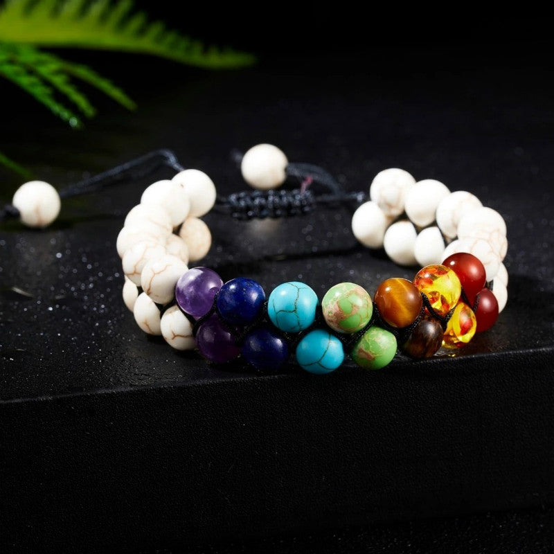 7 Chakra Beads Lava Rock Bracelet