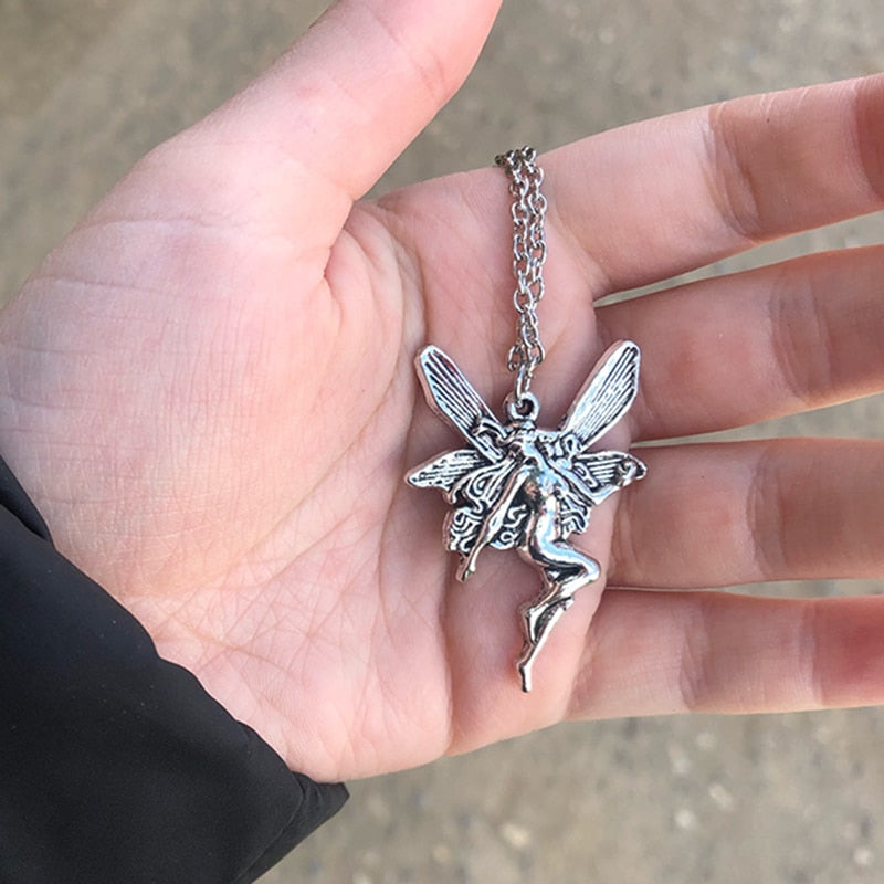 Angel Fairy  Wings Pendant Necklace