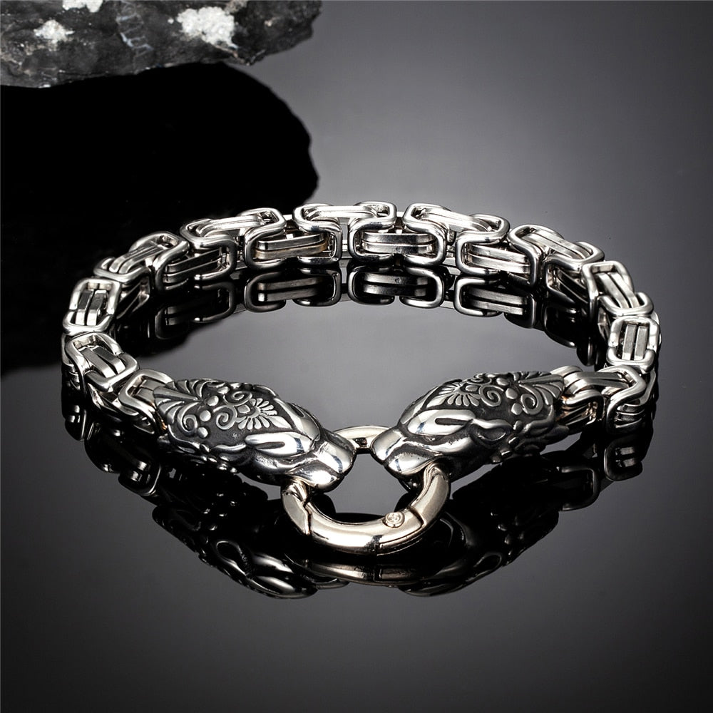 Never Fade Viking Dragon Head Bracelets
