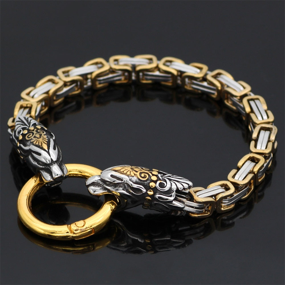Never Fade Viking Dragon Head Bracelets