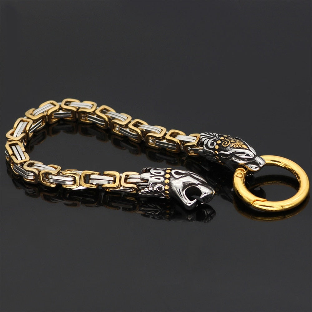 Never Fade Viking Dragon Head Bracelets