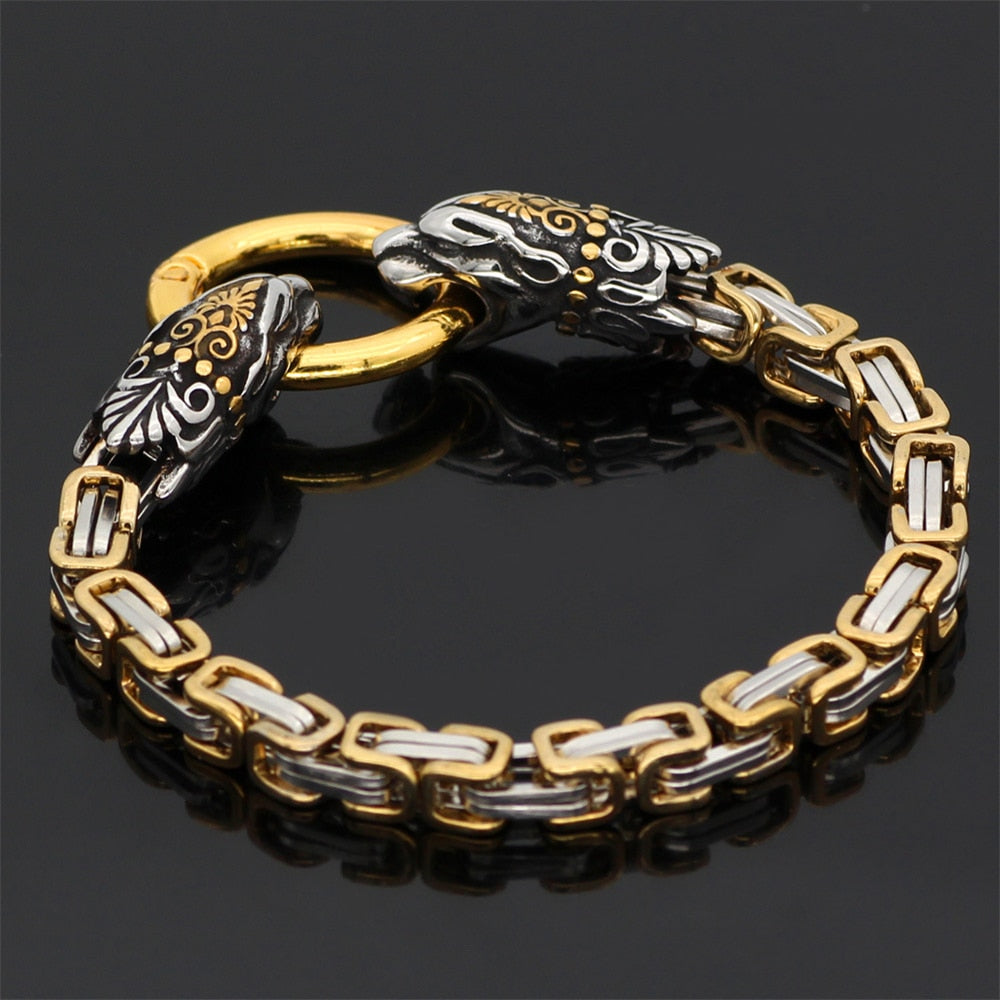 Never Fade Viking Dragon Head Bracelets