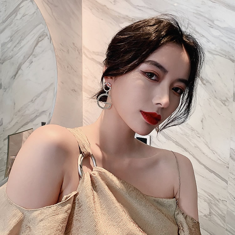 Luxury  Long Chain Letter G Hanging Earrings