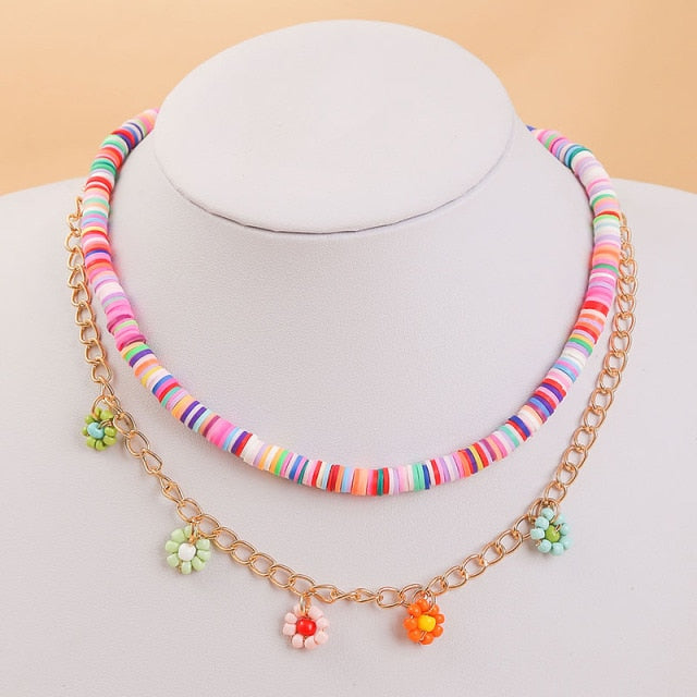 Bohemian Multicolor Beaded Necklaces