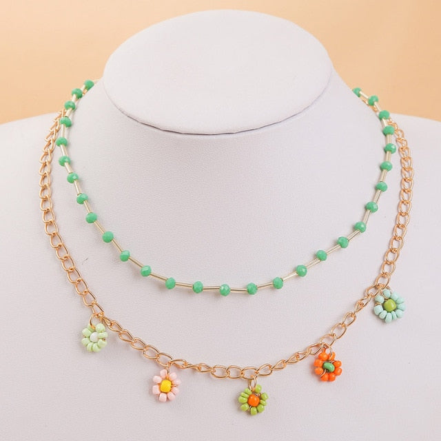 Bohemian Multicolor Beaded Necklaces