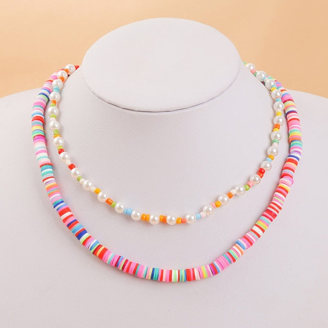 Bohemian Multicolor Beaded Necklaces
