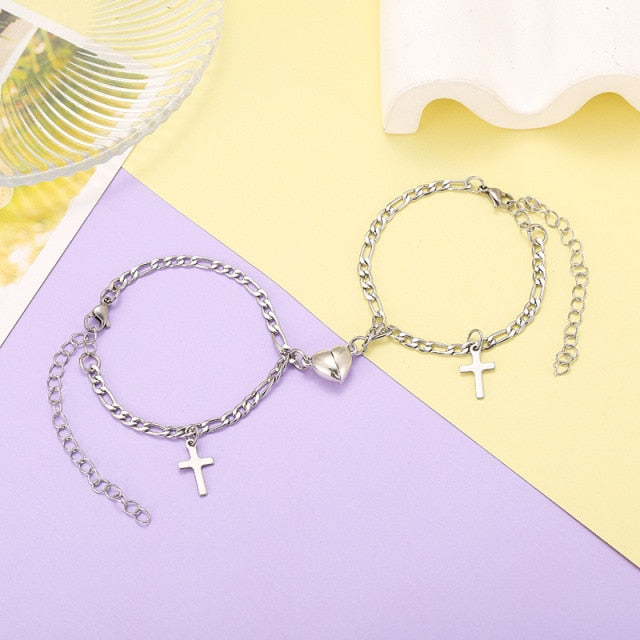 Magnet Couple Bracelets Heart Attraction Bracelet