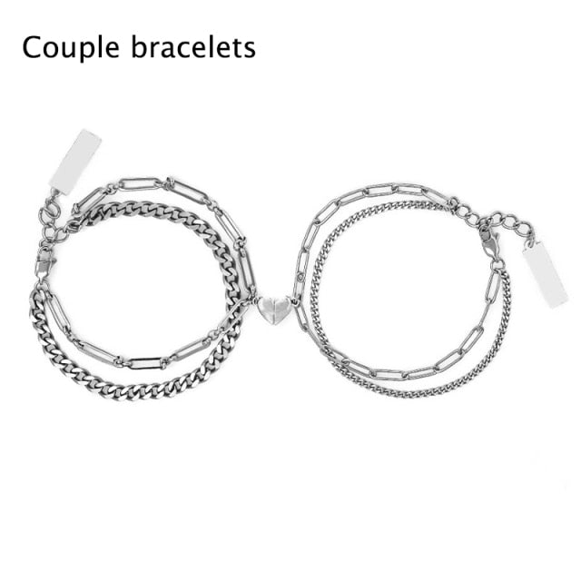 Magnet Couple Bracelets Heart Attraction Bracelet