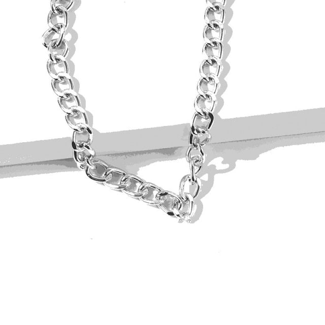 Popular Silver Colour Sparkling Clavicle Chain Choker Necklace
