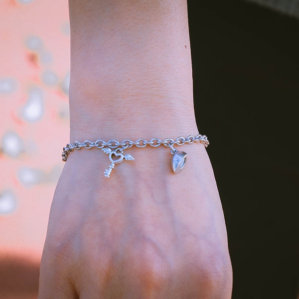 1/par Pulsera de atracción magnética en forma de corazón para parejas
