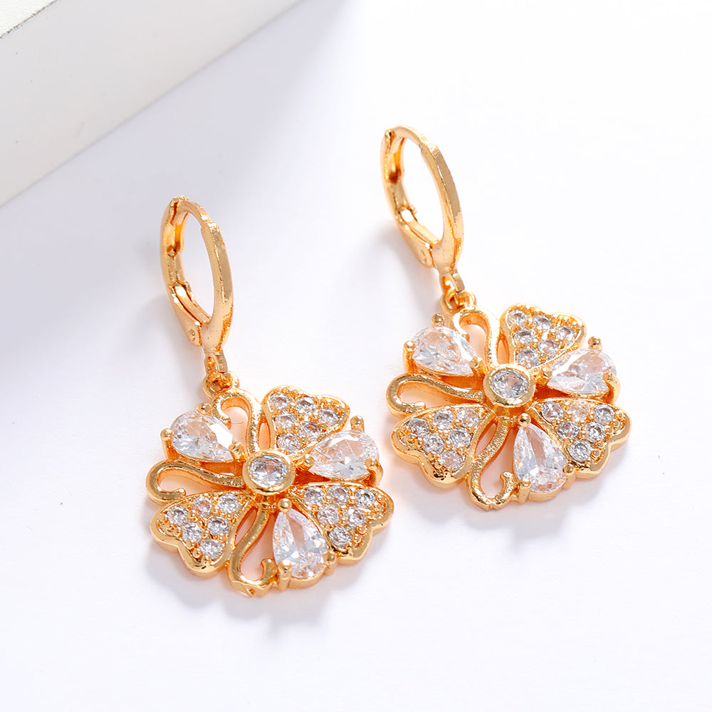 New Arrival Shiny AAA Zircon Drop Earrings