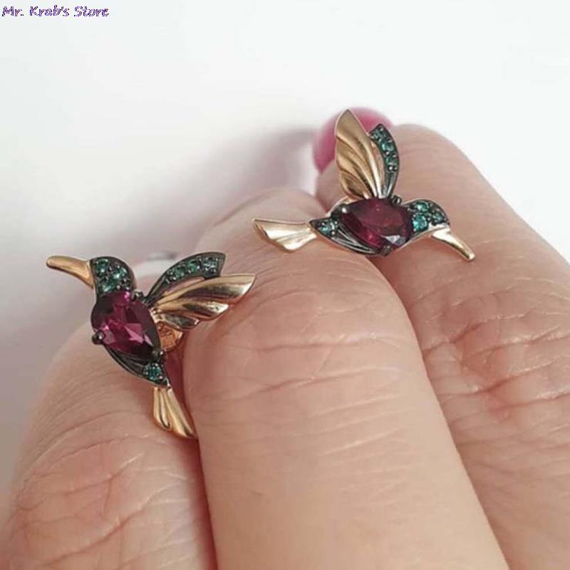 Fashion Little Bird Drop Long Hanging Earrings