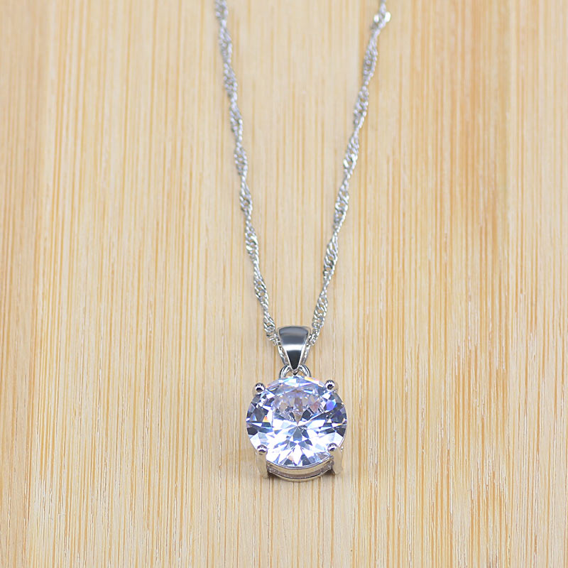 many colors top cubic zircon silver color jewelry set