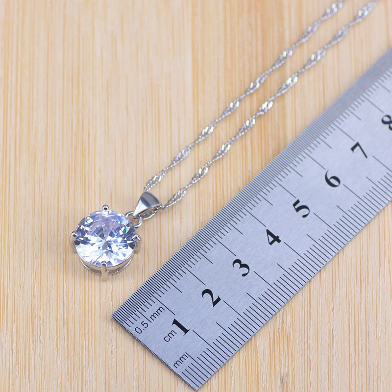many colors top cubic zircon silver color jewelry set