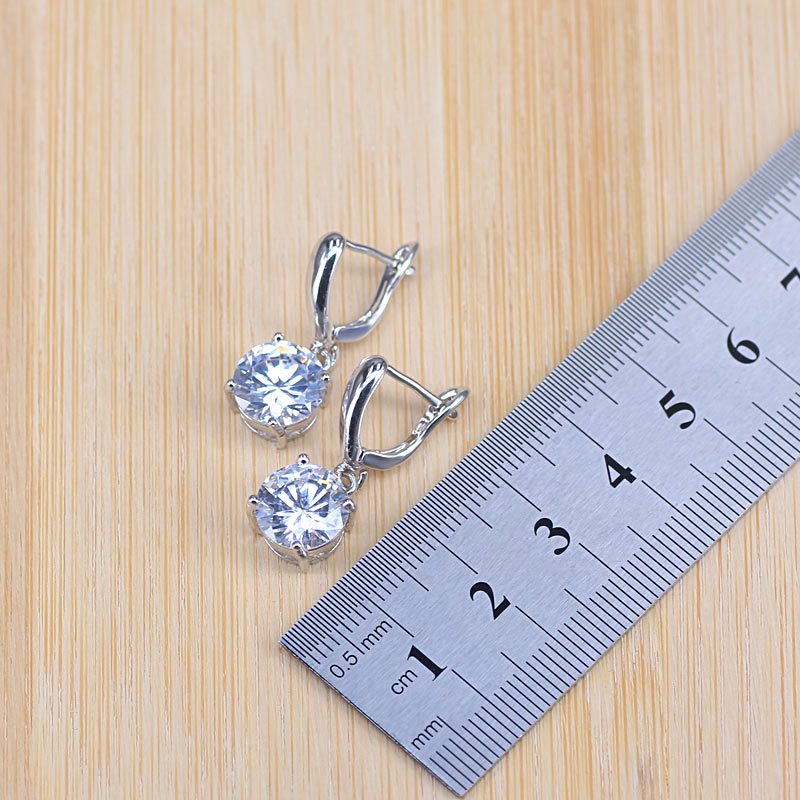 many colors top cubic zircon silver color jewelry set