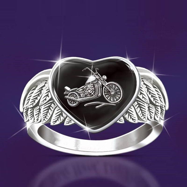Anillo de motociclista vaquero con personalidad de Freedom's Ride