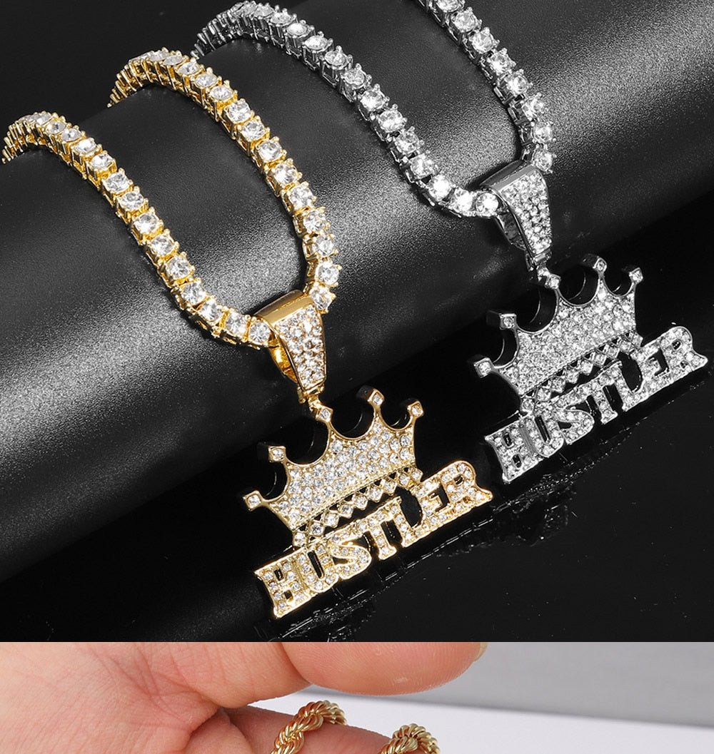 Bling Bling Savage Letter Necklace & Pendant