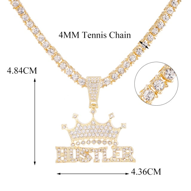 Bling Bling Savage Letter Necklace & Pendant