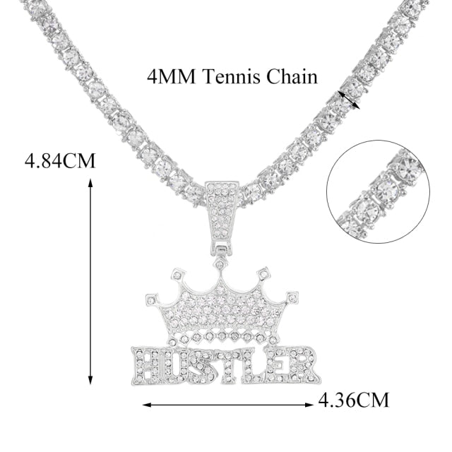 Bling Bling Savage Letter Necklace & Pendant