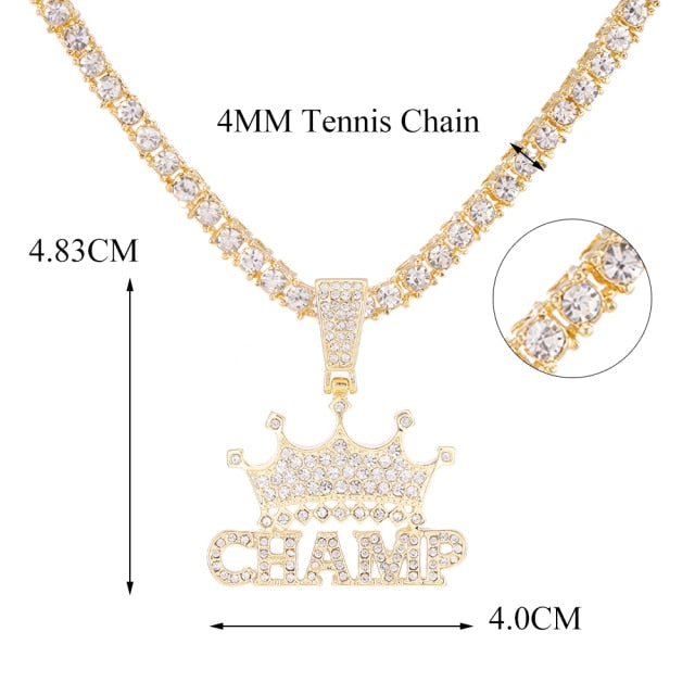 Bling Bling Savage Letter Necklace & Pendant
