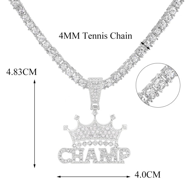 Bling Bling Savage Letter Necklace & Pendant