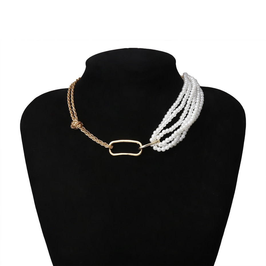 Unique Chunky Thick Twist Chain Female Charm Necklace