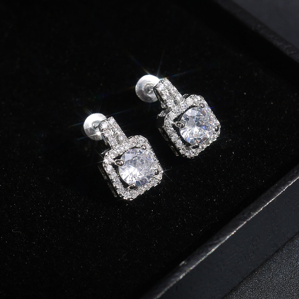 Classic Square Shape Women Stud Earring