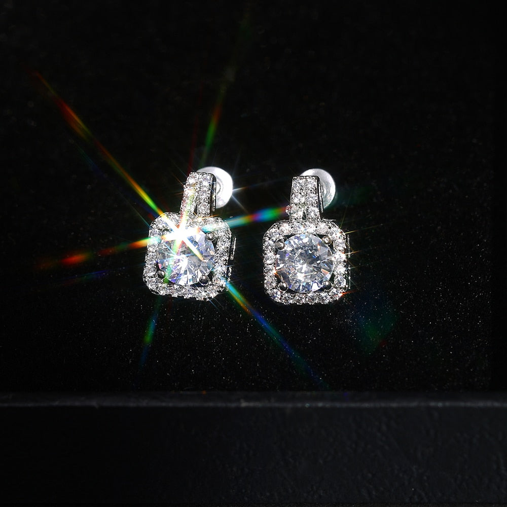 Classic Square Shape Women Stud Earring