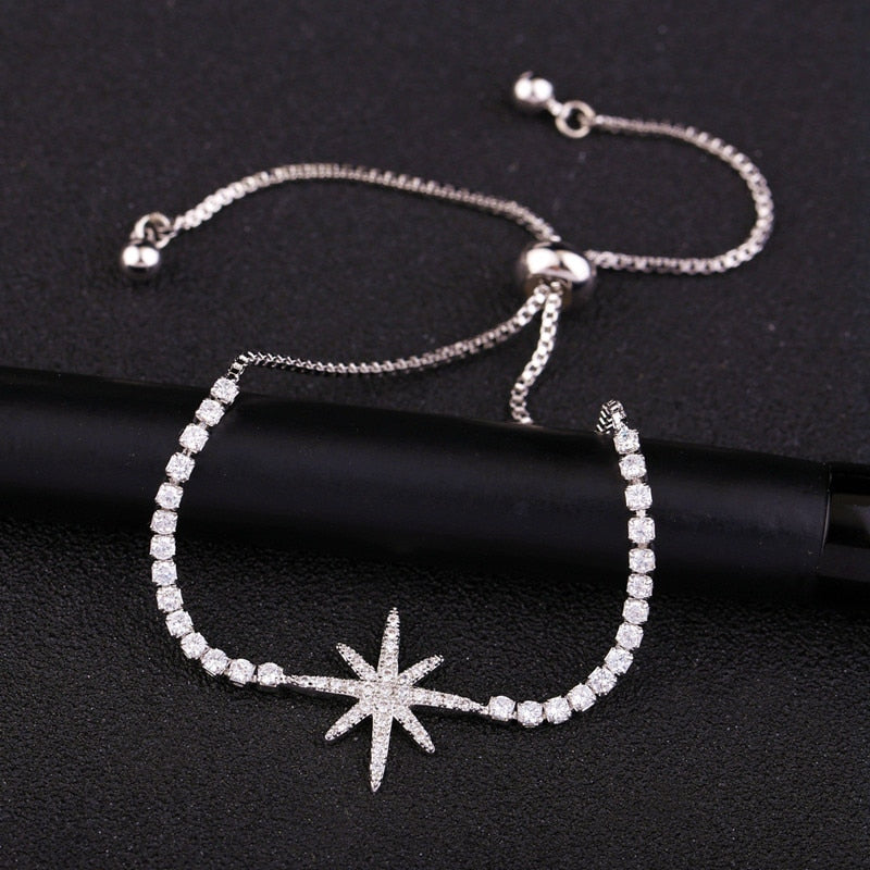 Trendy Crystal Adjustable Tennis Bracelet
