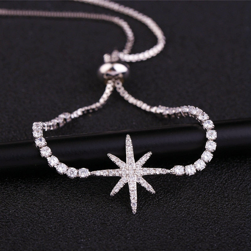 Trendy Crystal Adjustable Tennis Bracelet