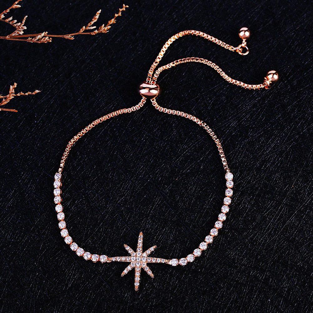 Trendy Crystal Adjustable Tennis Bracelet