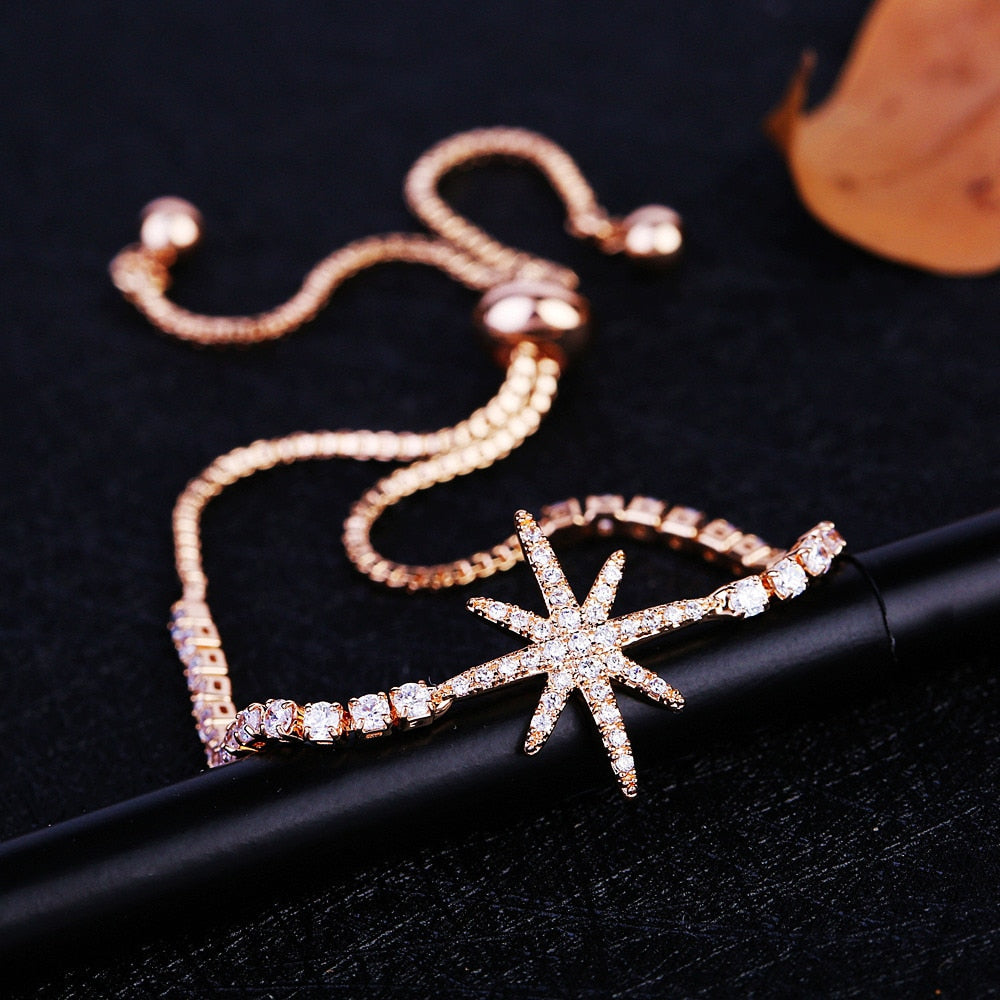 Trendy Crystal Adjustable Tennis Bracelet